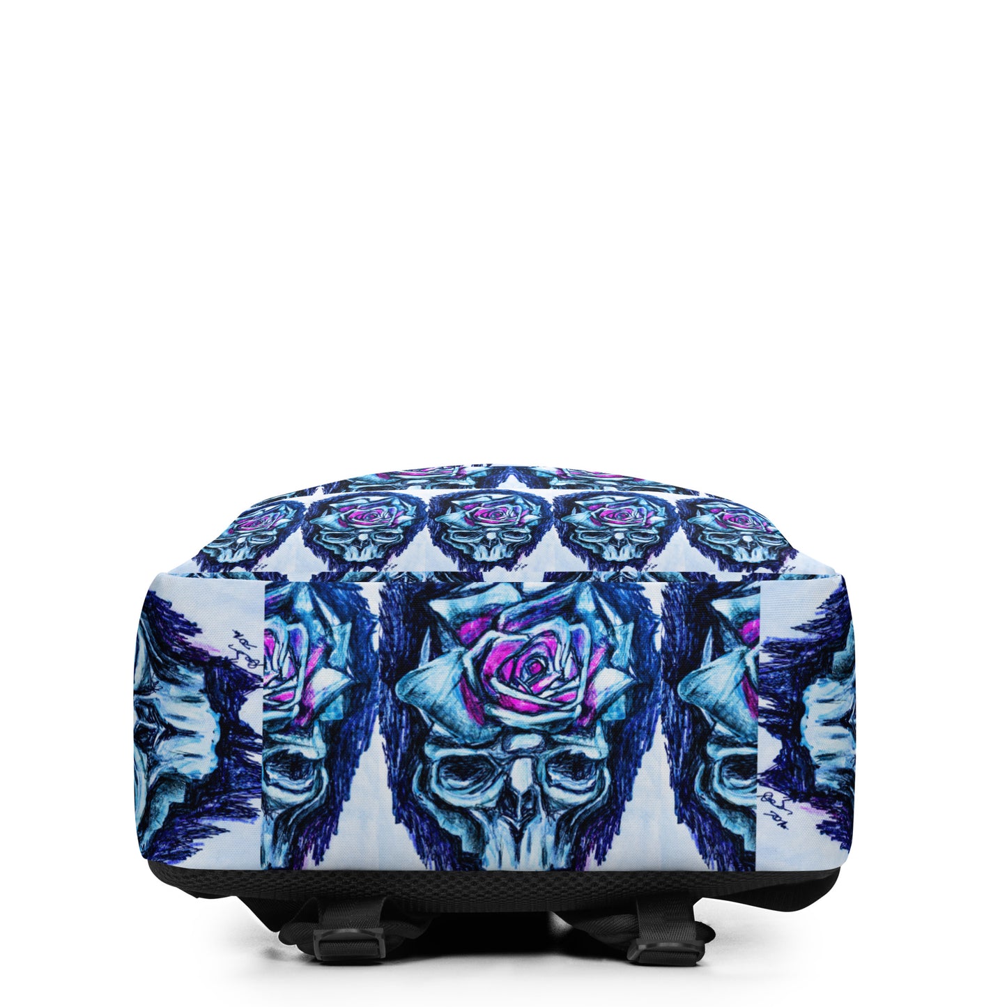 Blue Skull Minimalist Backpack