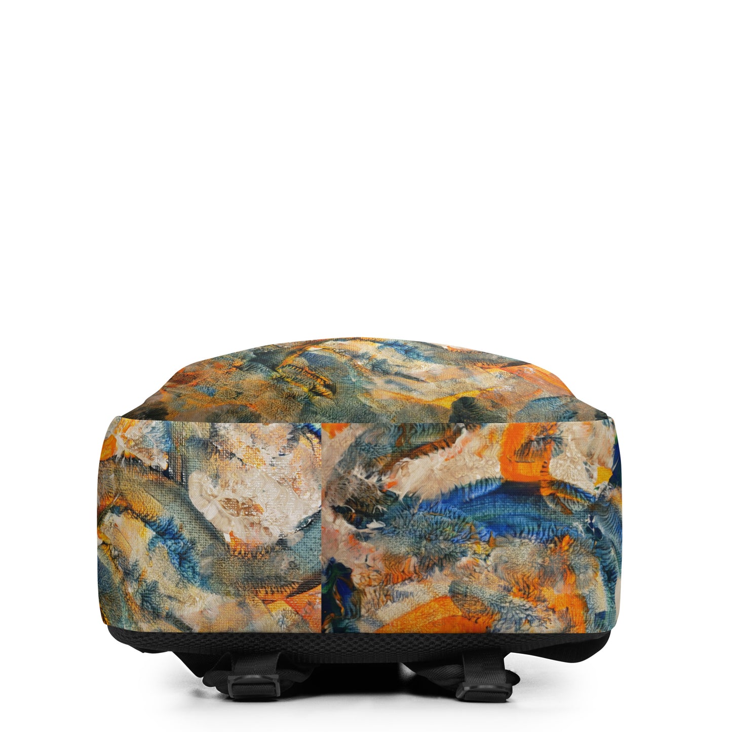 Blue Orange Art Original Minimalist Backpack