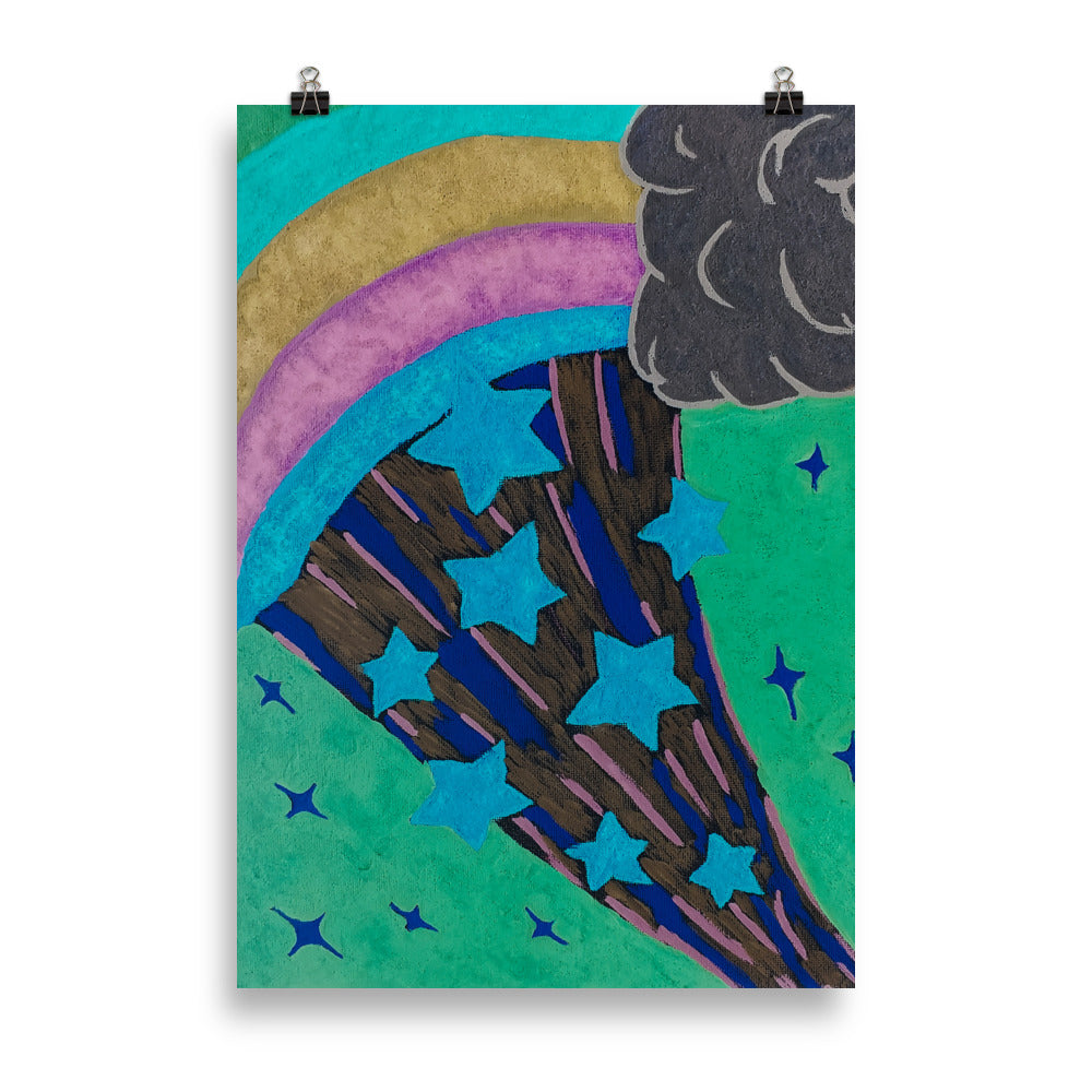 Starberst dark Poster