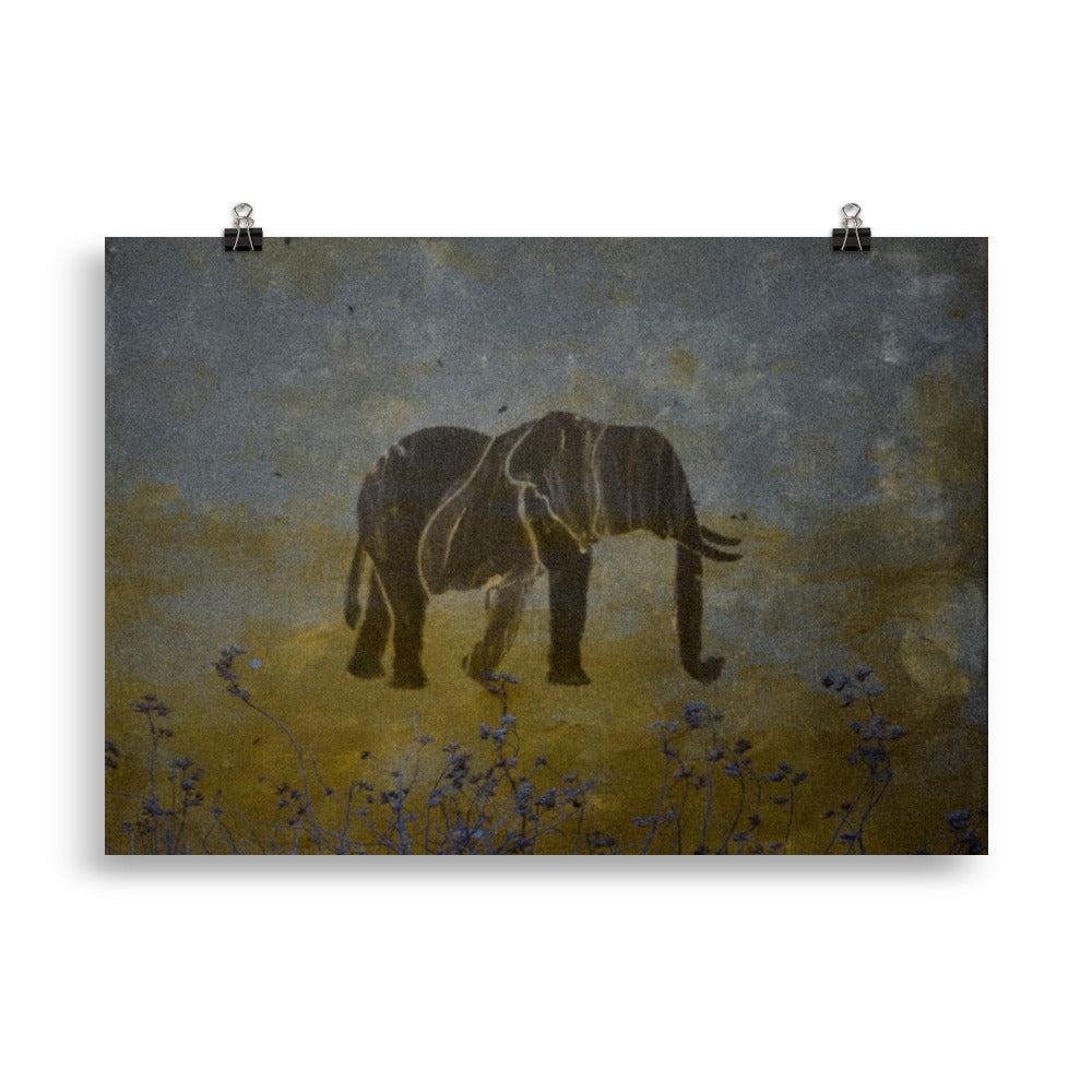 Dark Elephant Design Poster