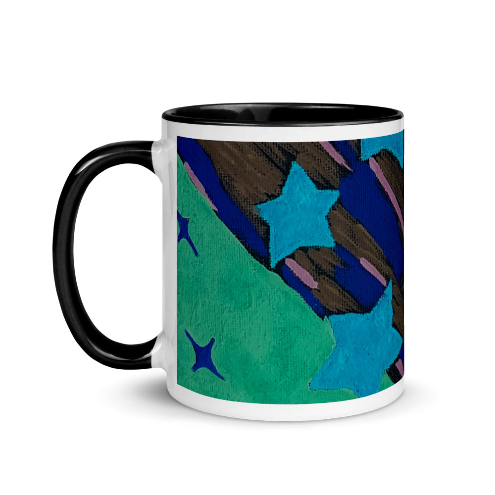 Starberst dark wrap Mug with Color Inside