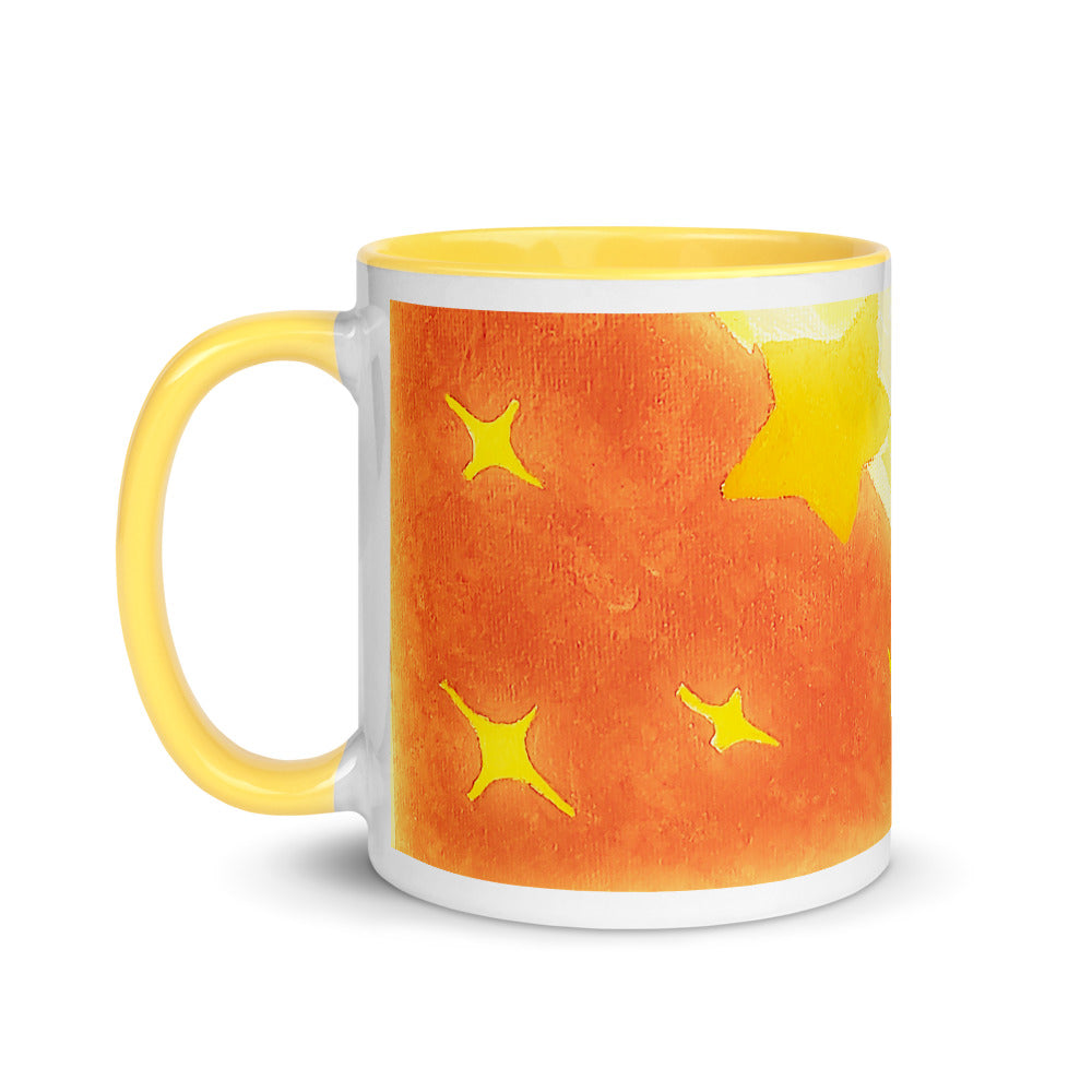 Starberst bright wrap Mug with Color Inside