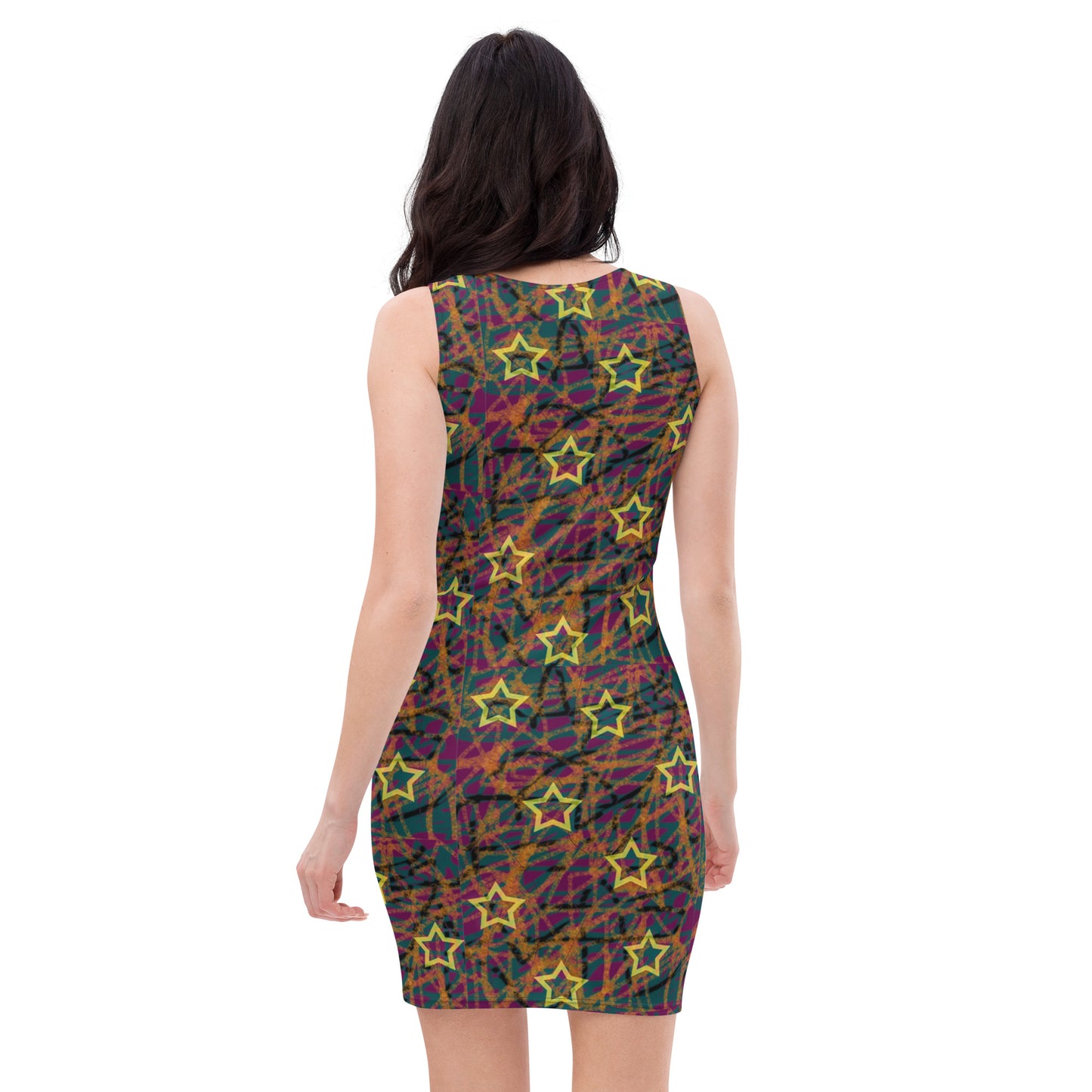 Stars multicolor Sublimation Cut & Sew Dress