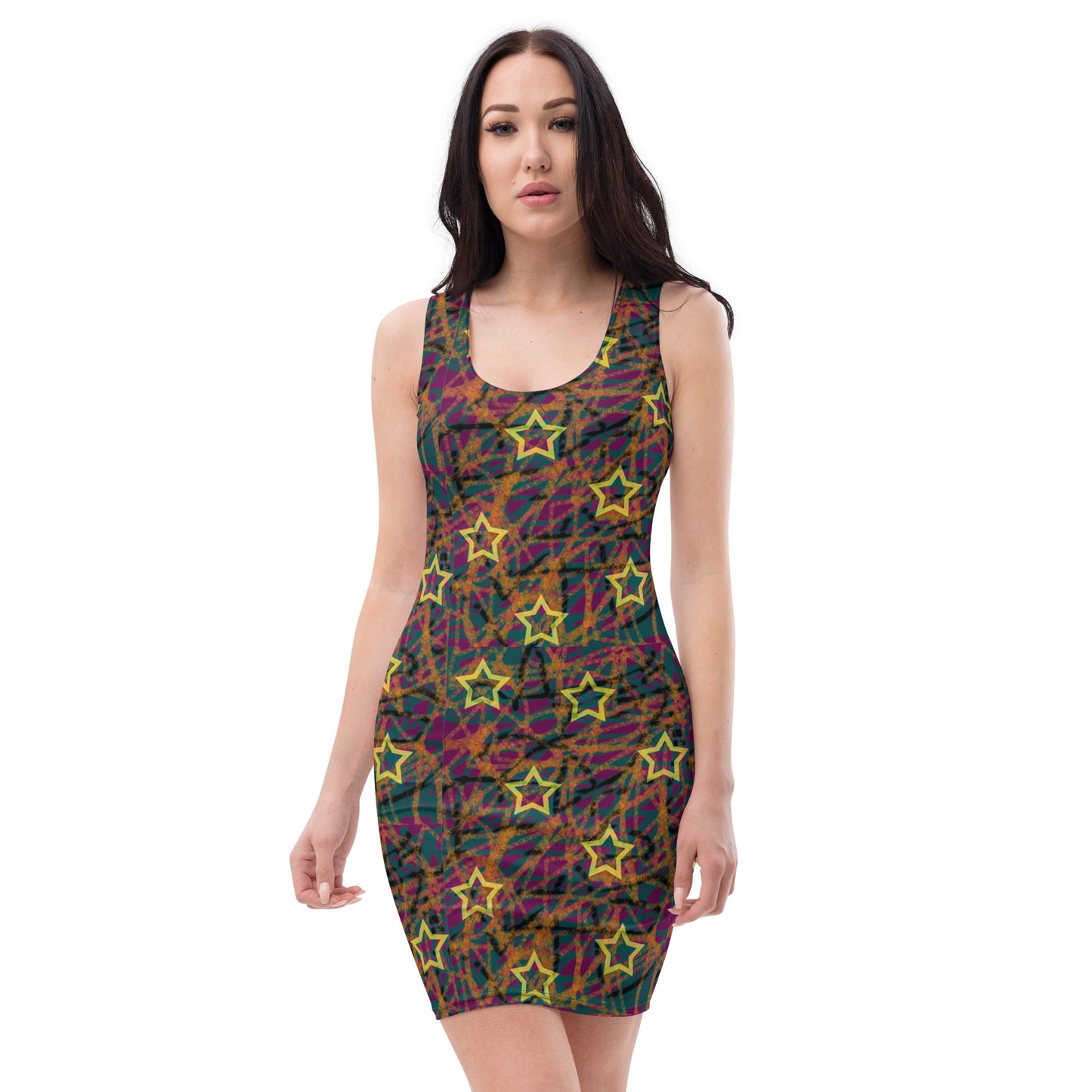 Stars multicolor Sublimation Cut & Sew Dress