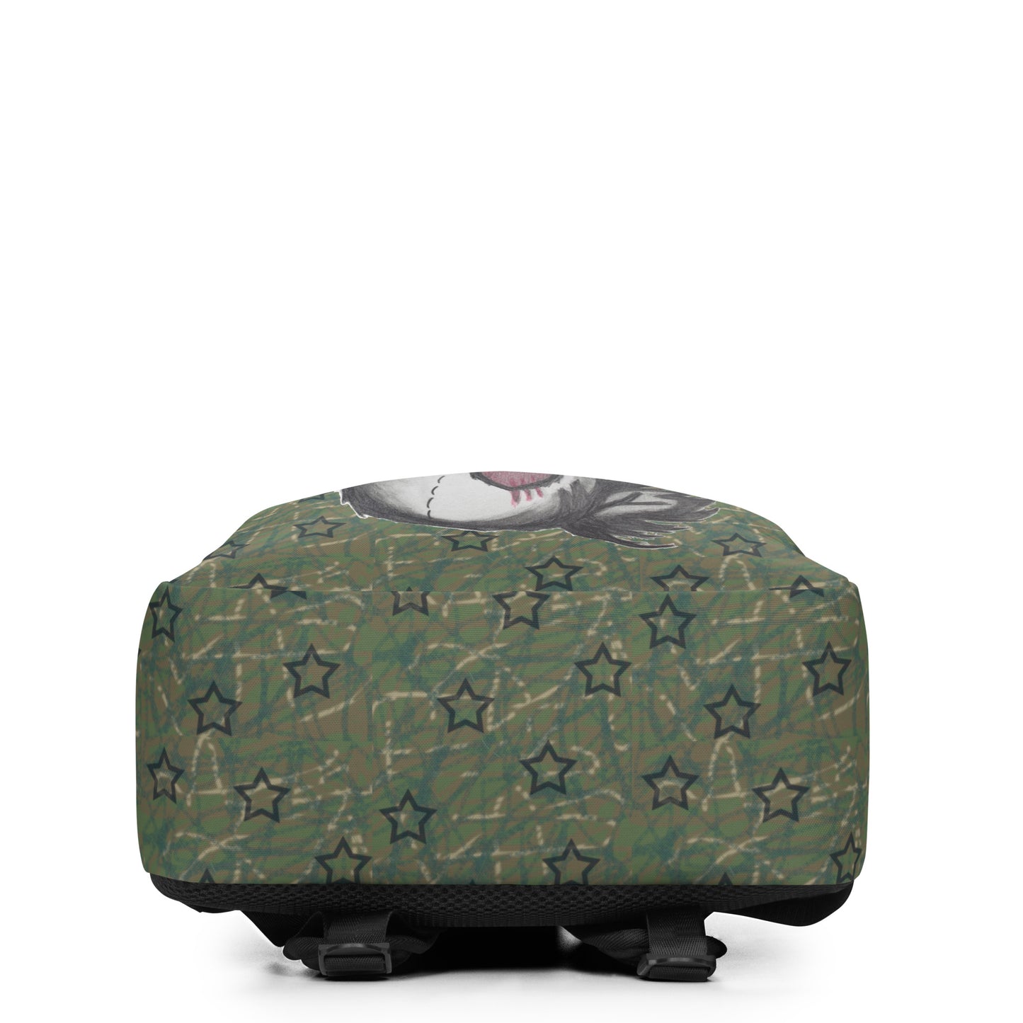 Stars army green w/Dog Minimalist Backpack