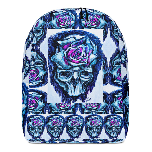 Blue Skull Minimalist Backpack