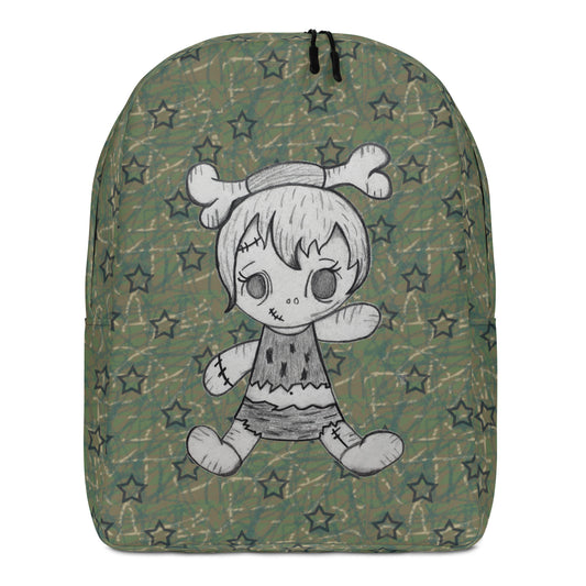 Stars army green w/Pebbles Minimalist Backpack