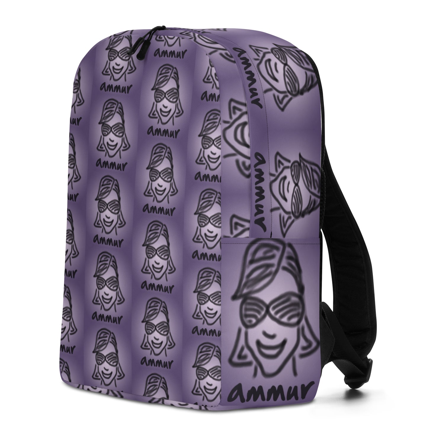 Ammur Logo Purple Minimalist Backpack