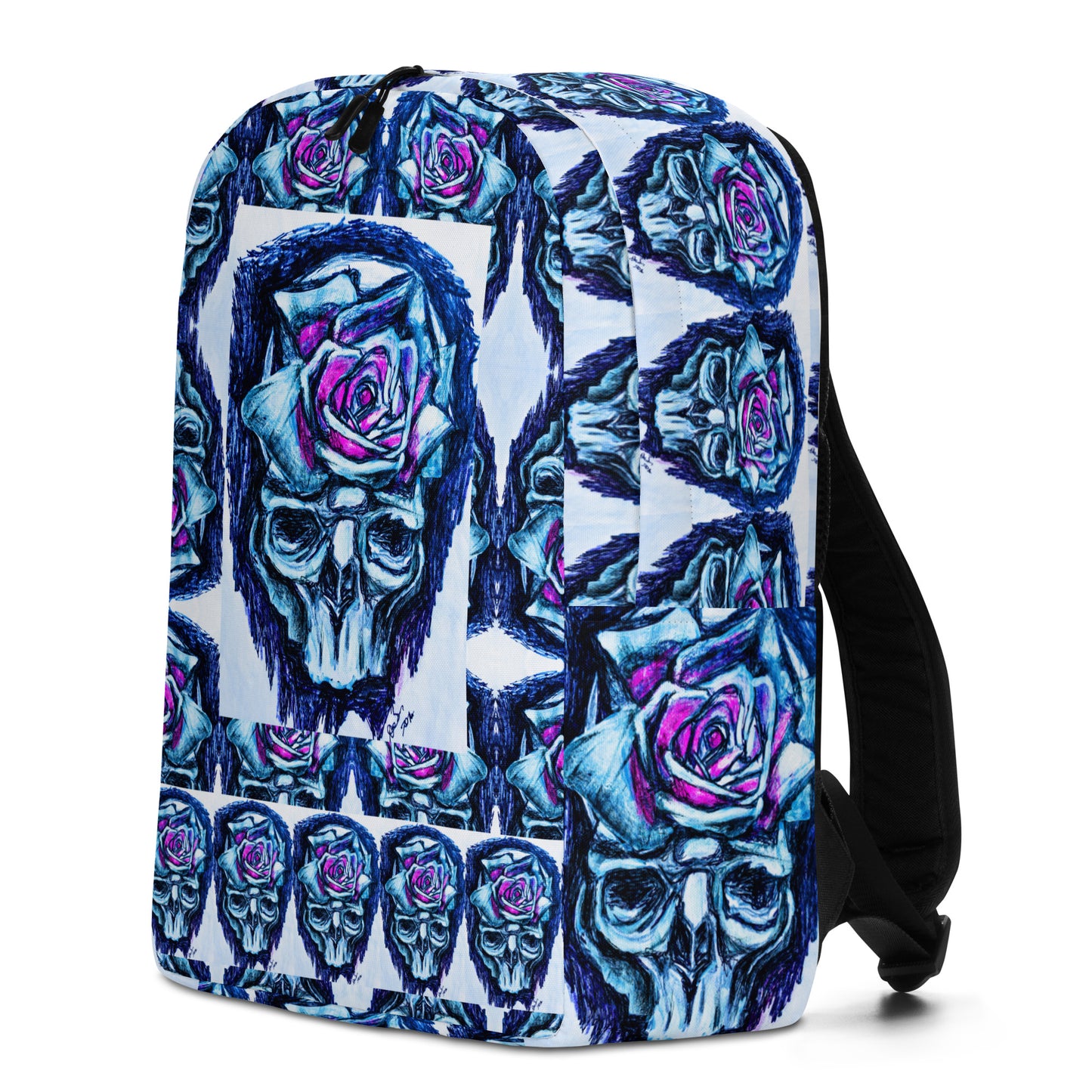 Blue Skull Minimalist Backpack