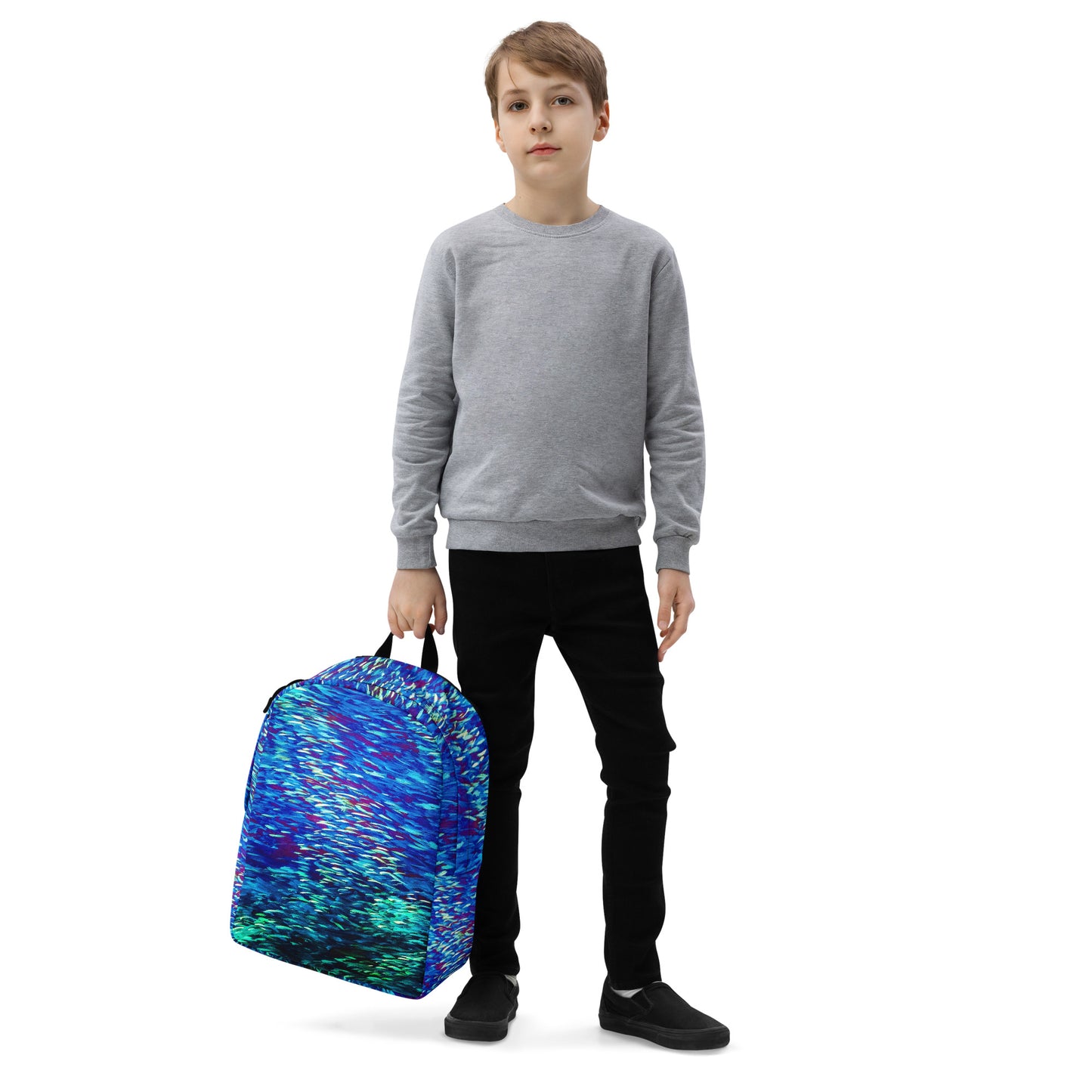 Blue Fish Multicolor Minimalist Backpack