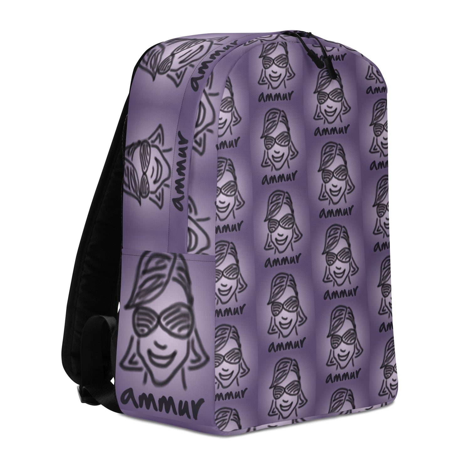 Ammur Logo Purple Minimalist Backpack