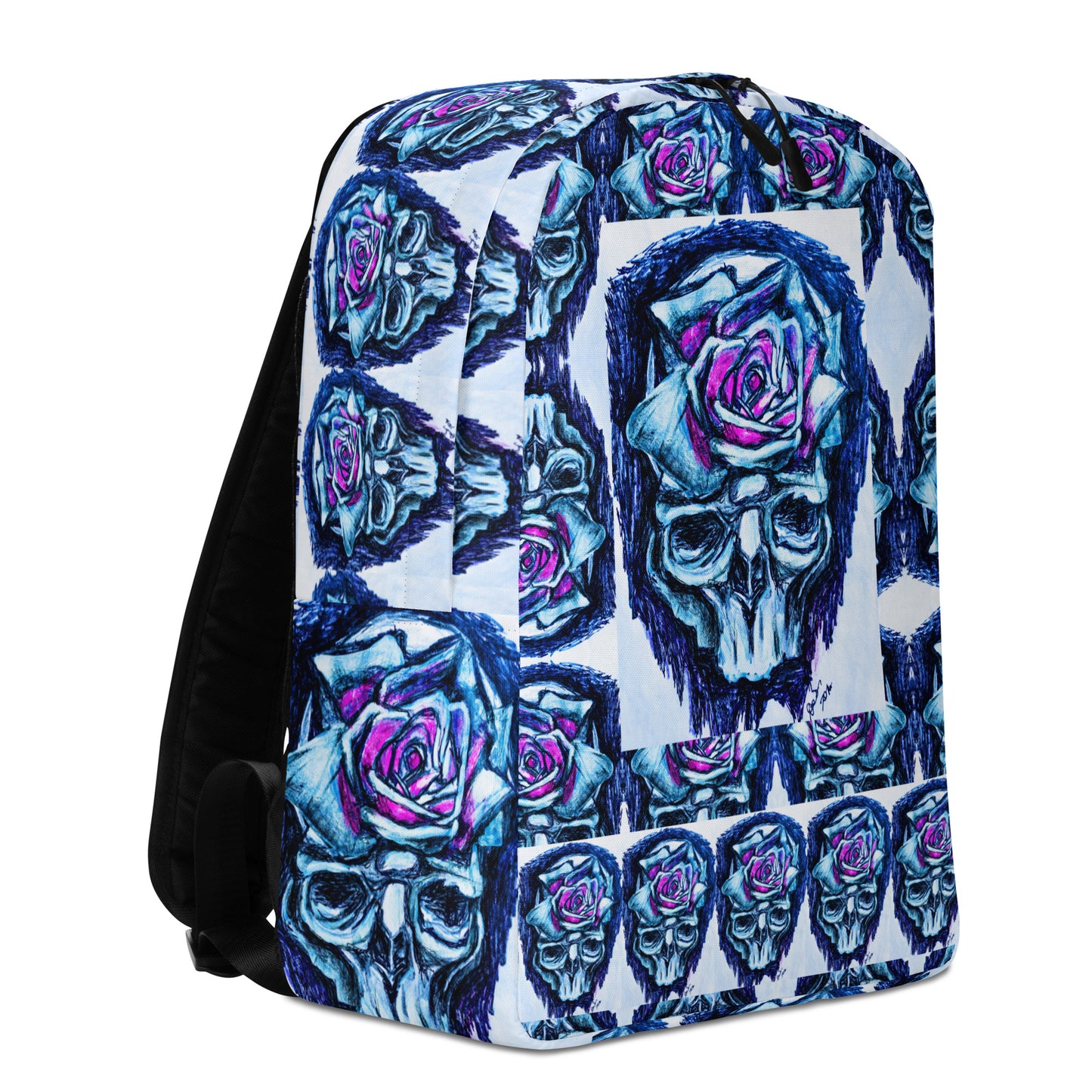 Blue Skull Minimalist Backpack