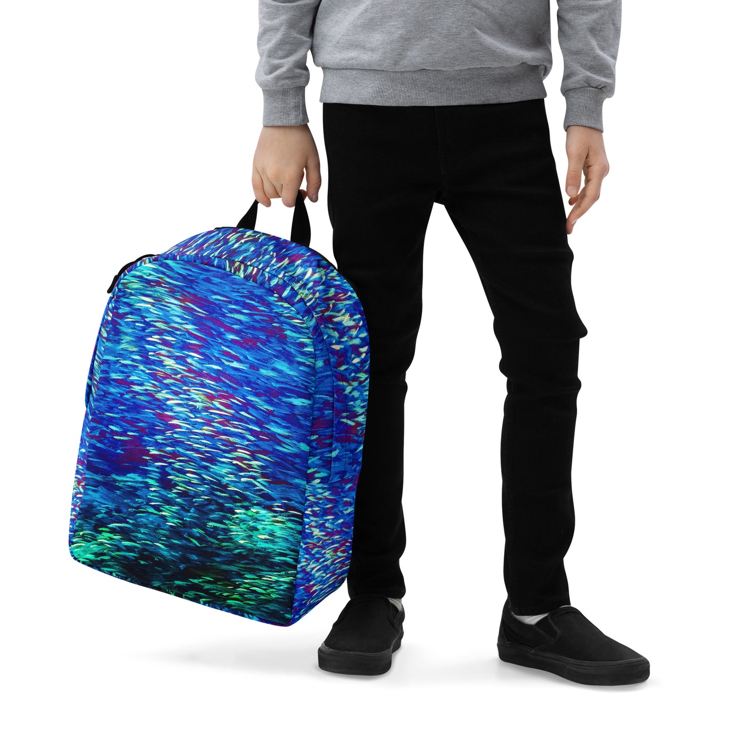 Blue Fish Multicolor Minimalist Backpack