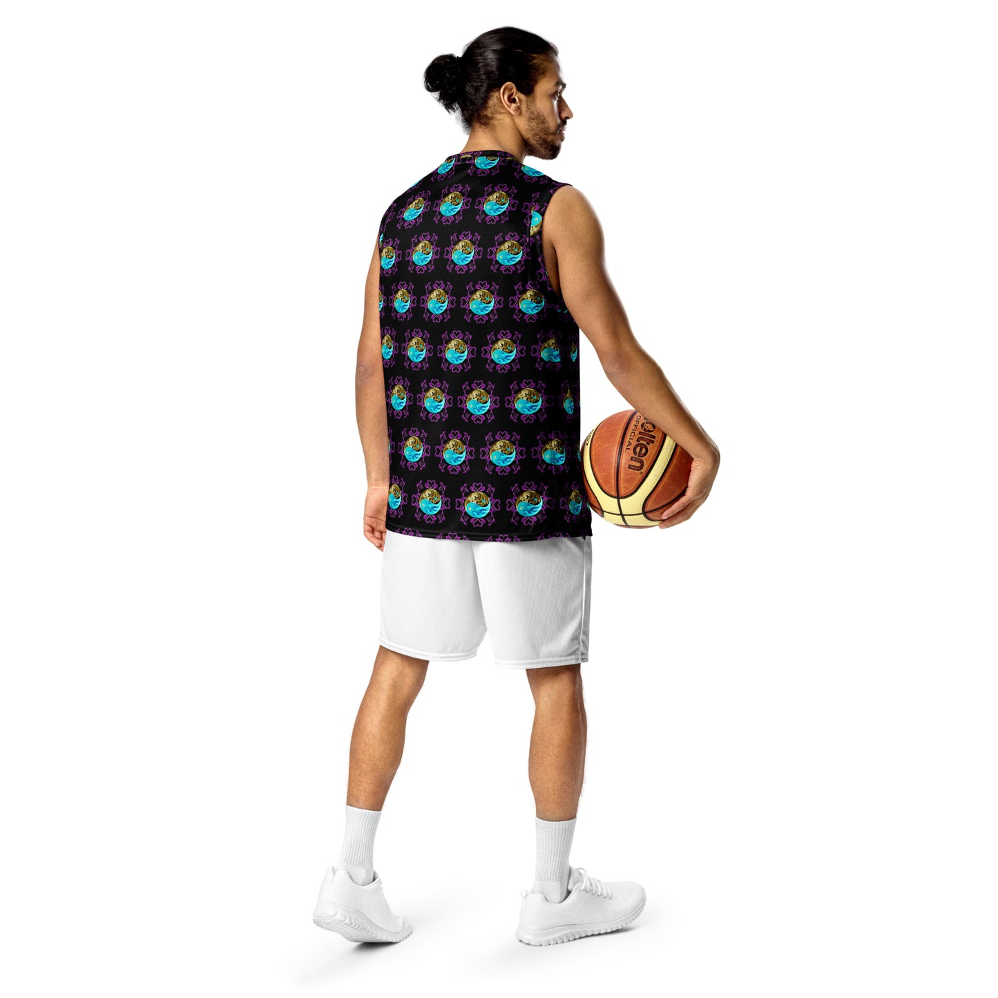 Yin Yang Recycled unisex basketball jersey