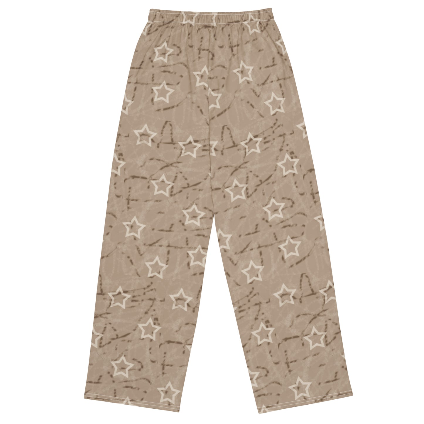 Stars brown All-over print unisex wide-leg pants