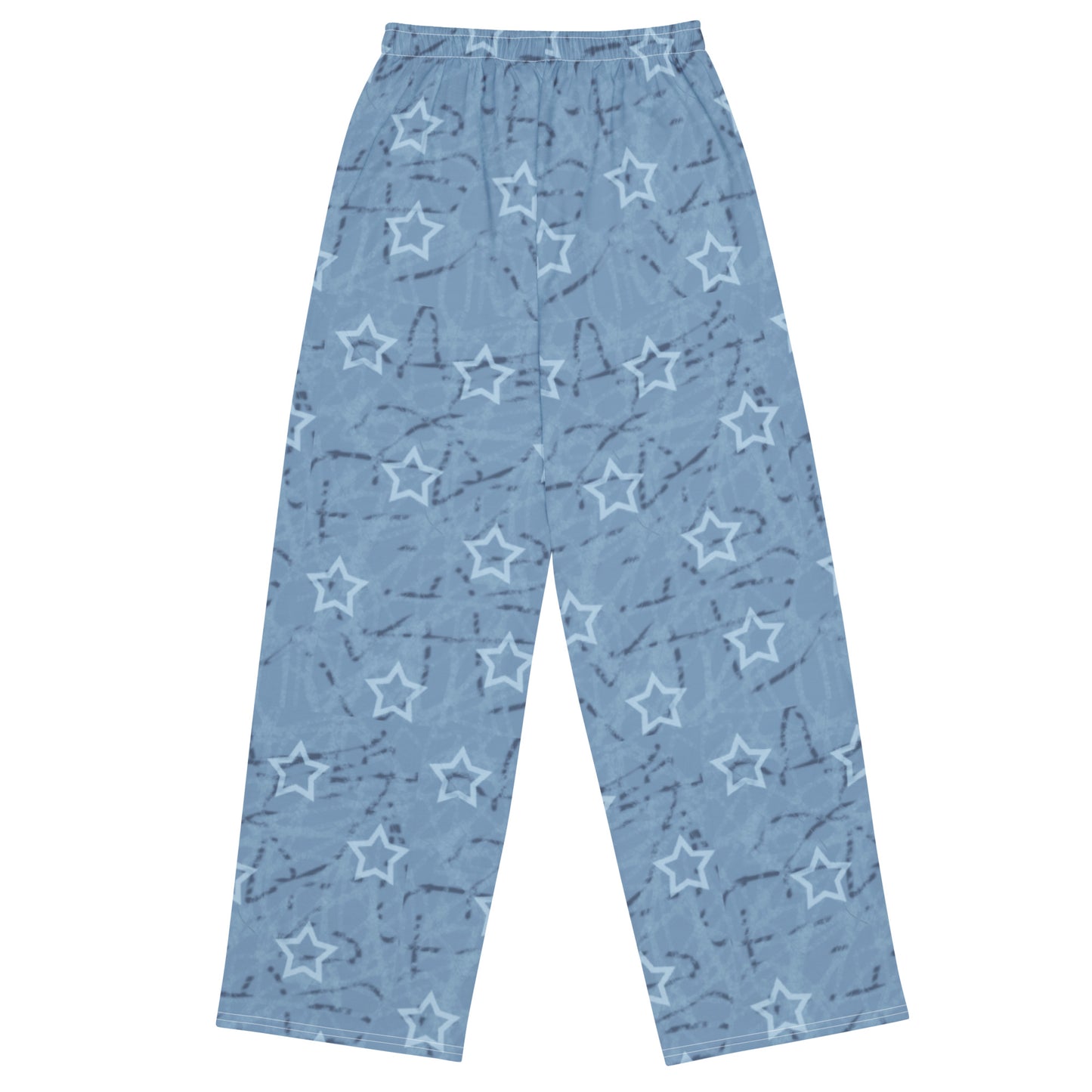 Stars blue All-over print unisex wide-leg pants