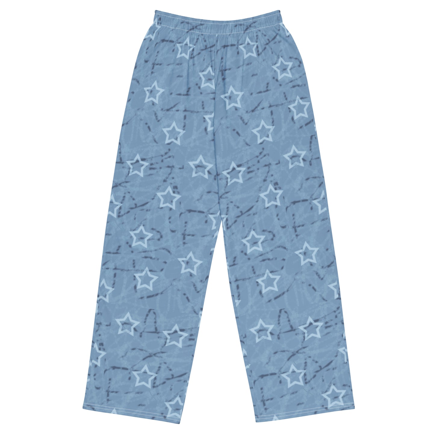 Stars blue All-over print unisex wide-leg pants