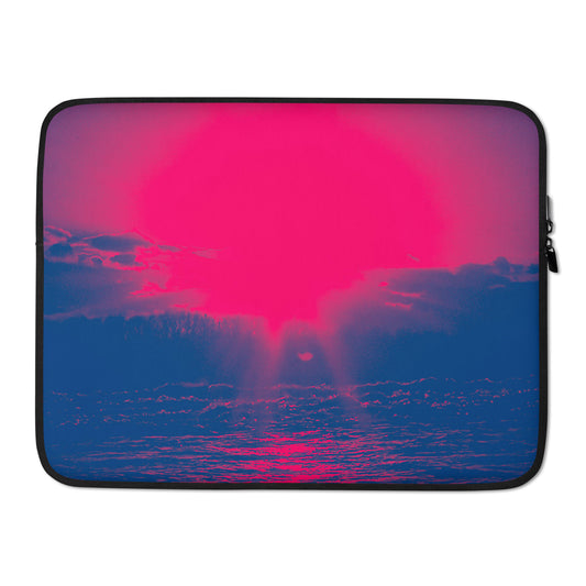 Ocean Sunset red Laptop Sleeve