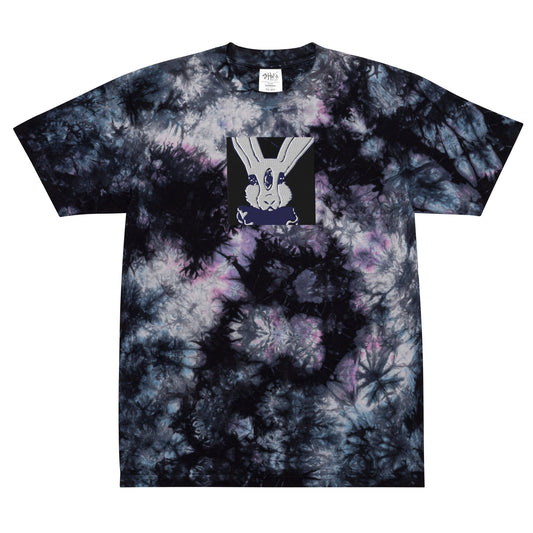 Third-eye Bunny Oversized tie-dye t-shirt