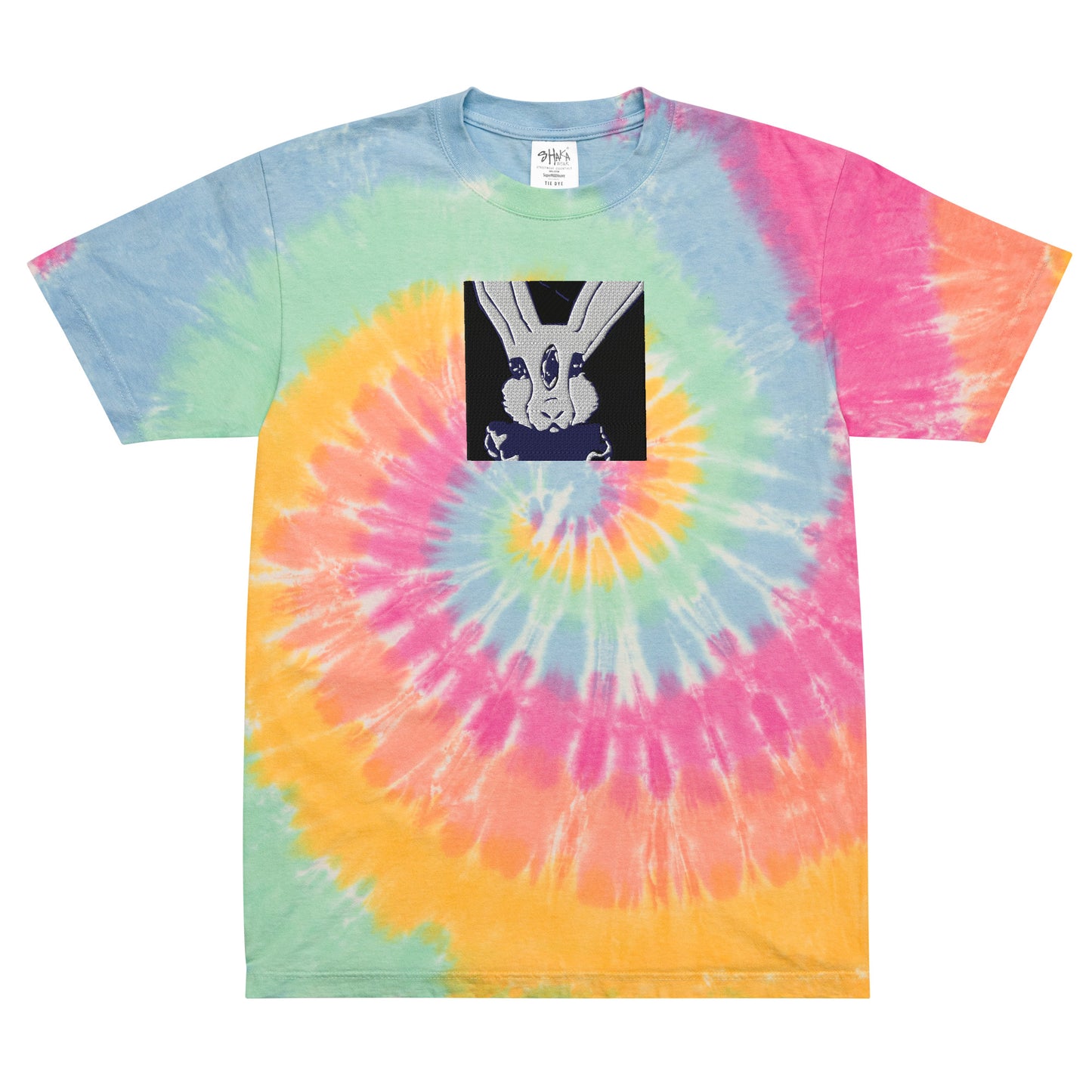 Third-eye Bunny Oversized tie-dye t-shirt