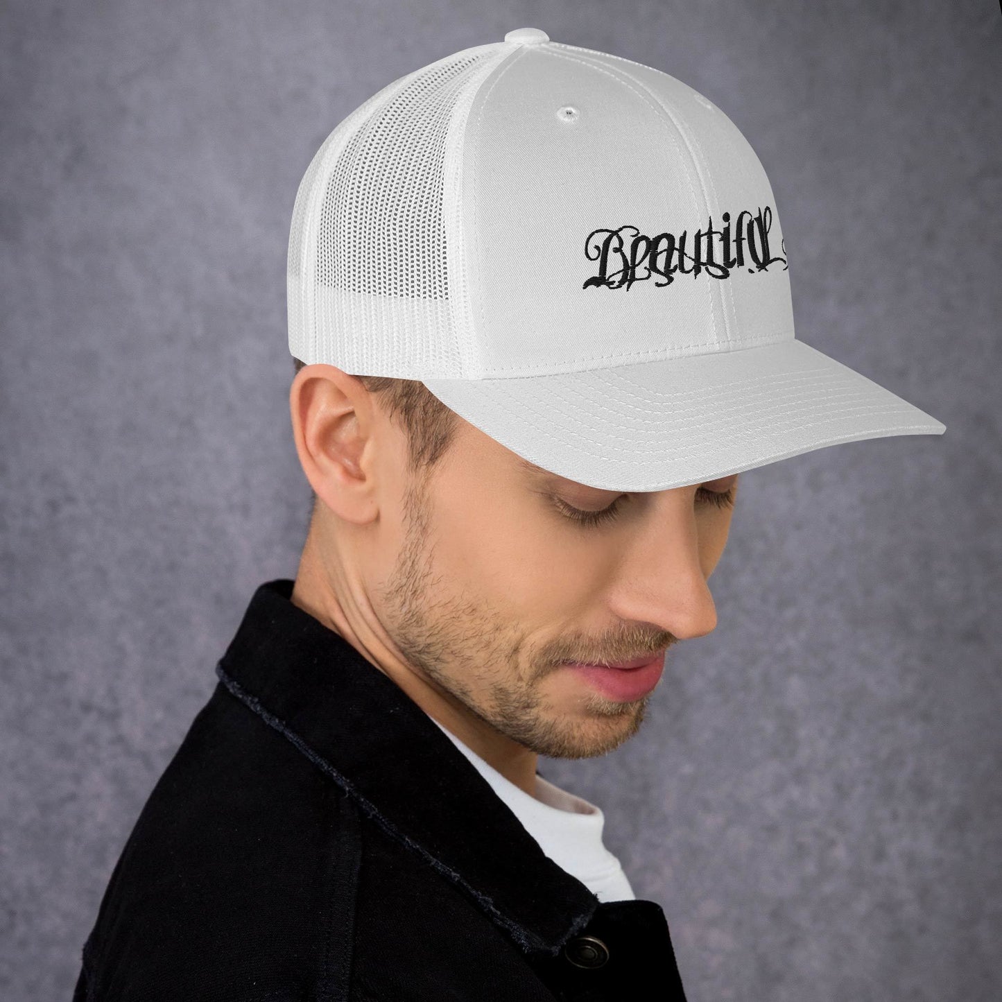 LH Beautiful white Trucker Cap