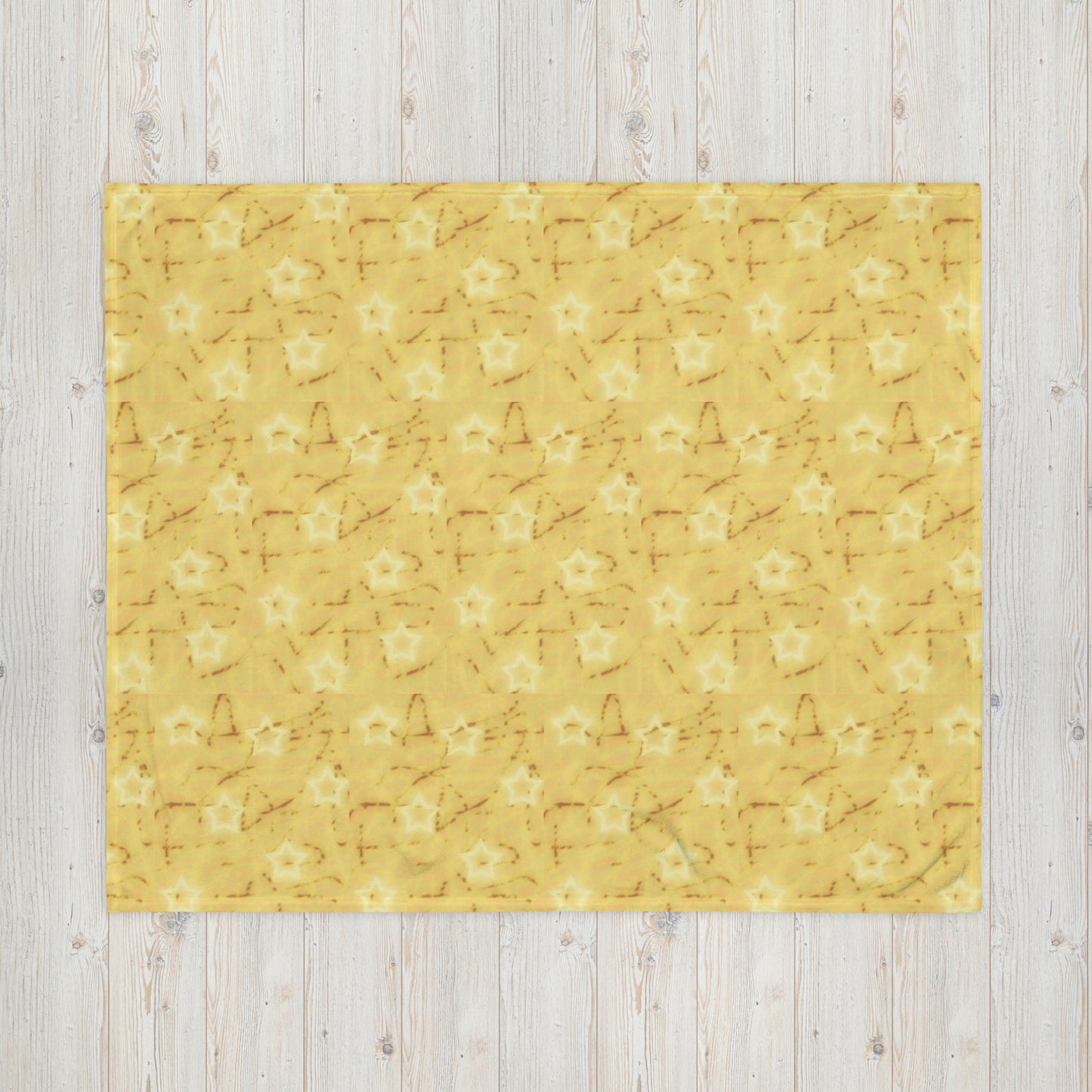 Stars yellow Throw Blanket