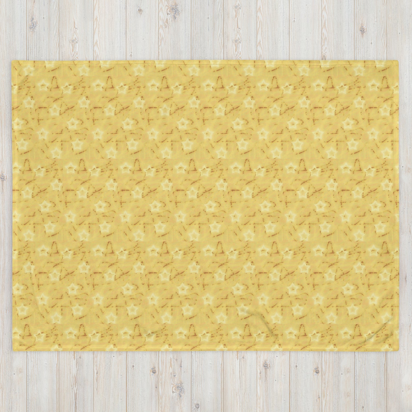 Stars yellow Throw Blanket