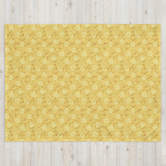 Stars yellow Throw Blanket