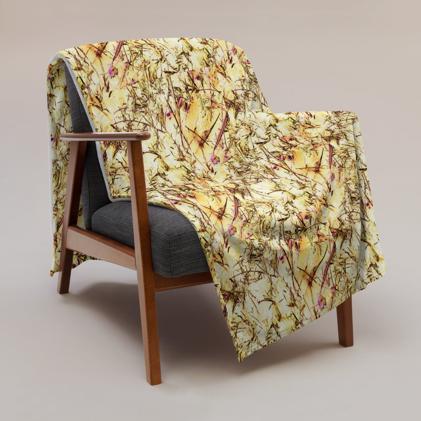 Nature by BL yellow Throw Blanket