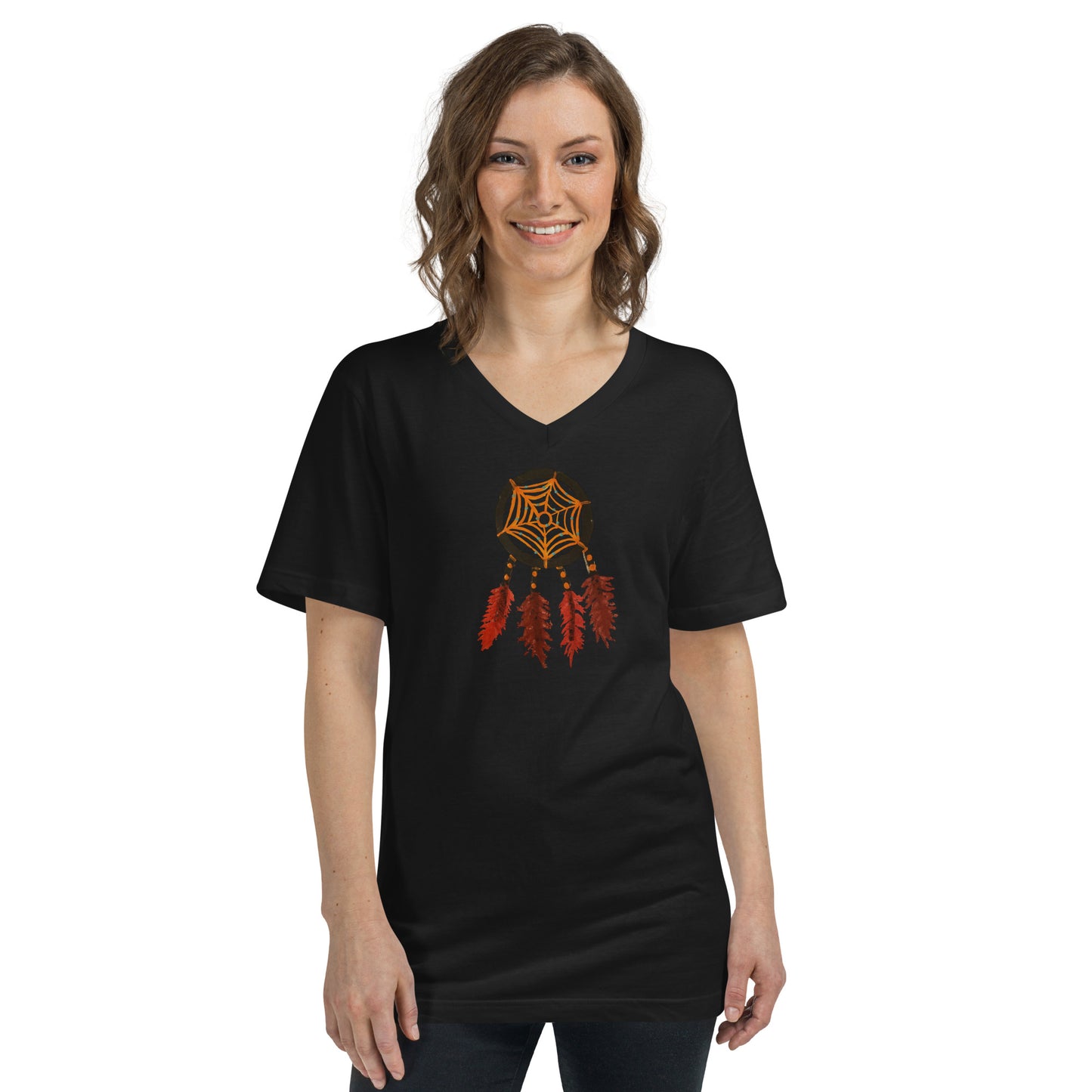 Dreamcatcher Unisex Short Sleeve V-Neck T-Shirt