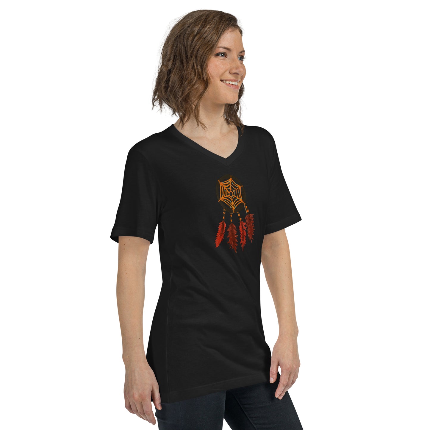 Dreamcatcher Unisex Short Sleeve V-Neck T-Shirt