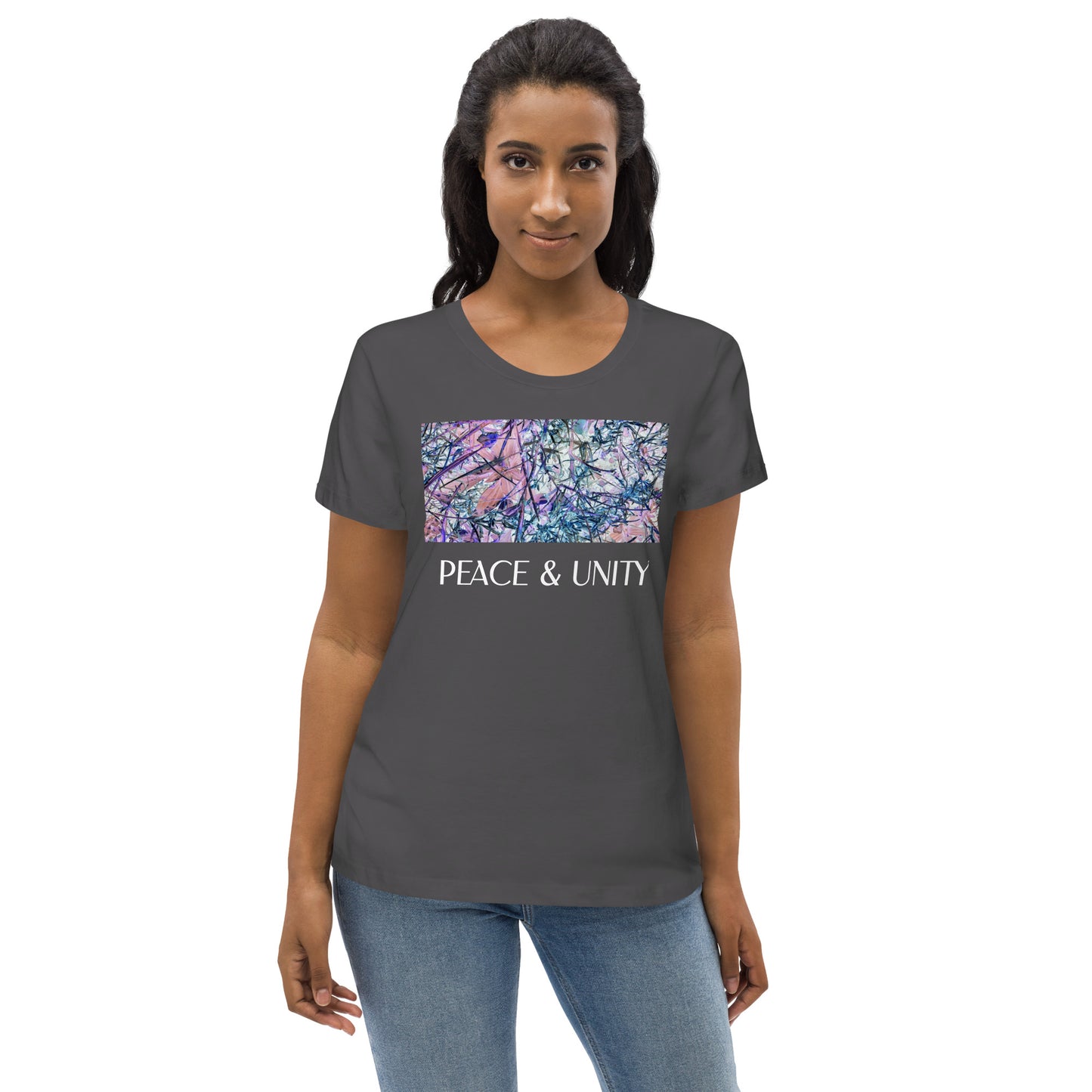 Peace & Unity Women's fitted eco tee