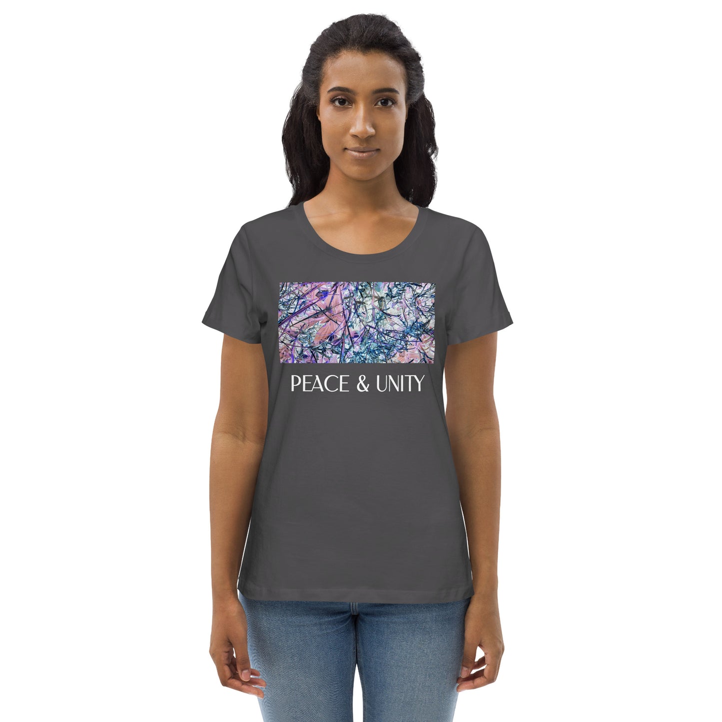 Peace & Unity Women's fitted eco tee