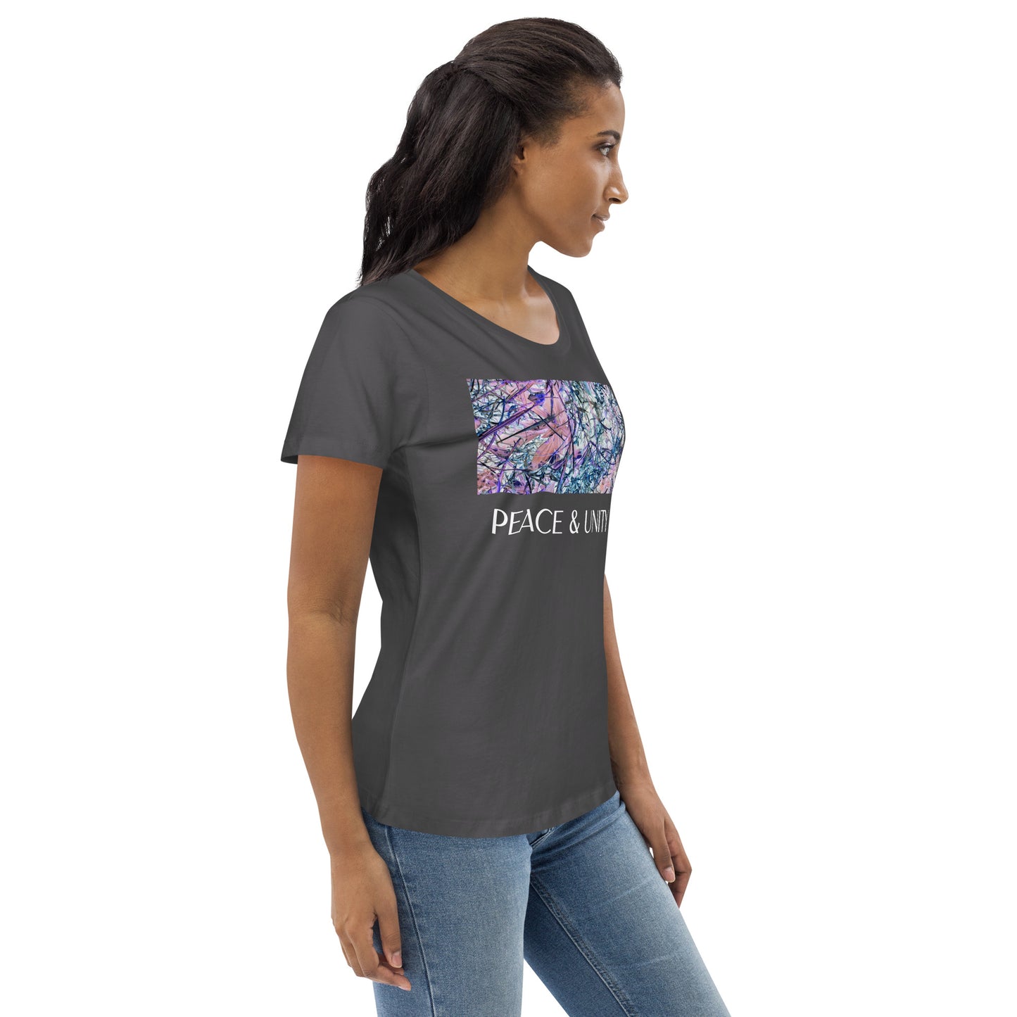 Peace & Unity Women's fitted eco tee