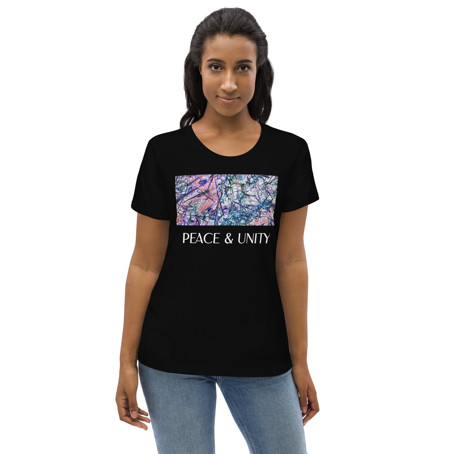 Peace & Unity Women's fitted eco tee