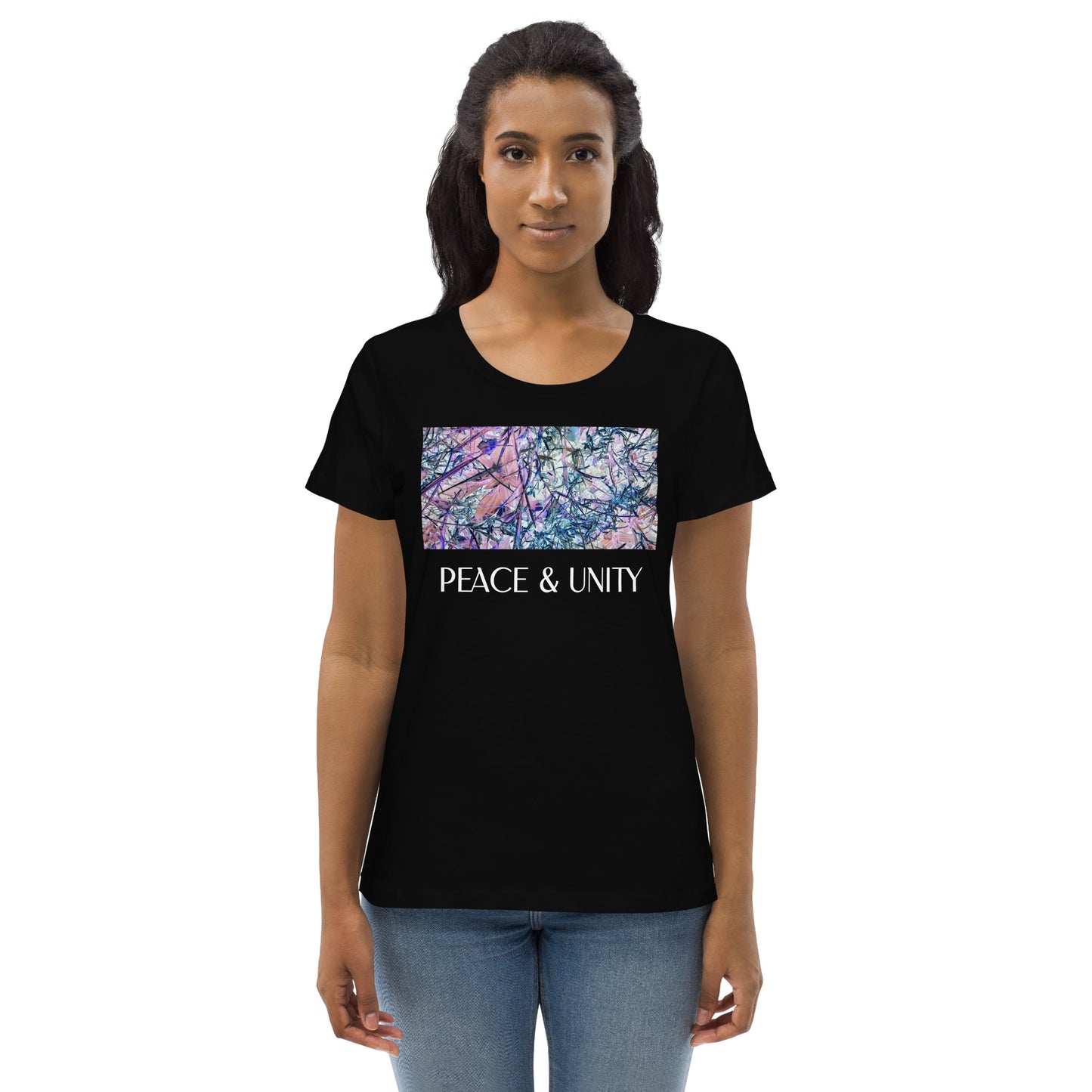 Peace & Unity Women's fitted eco tee