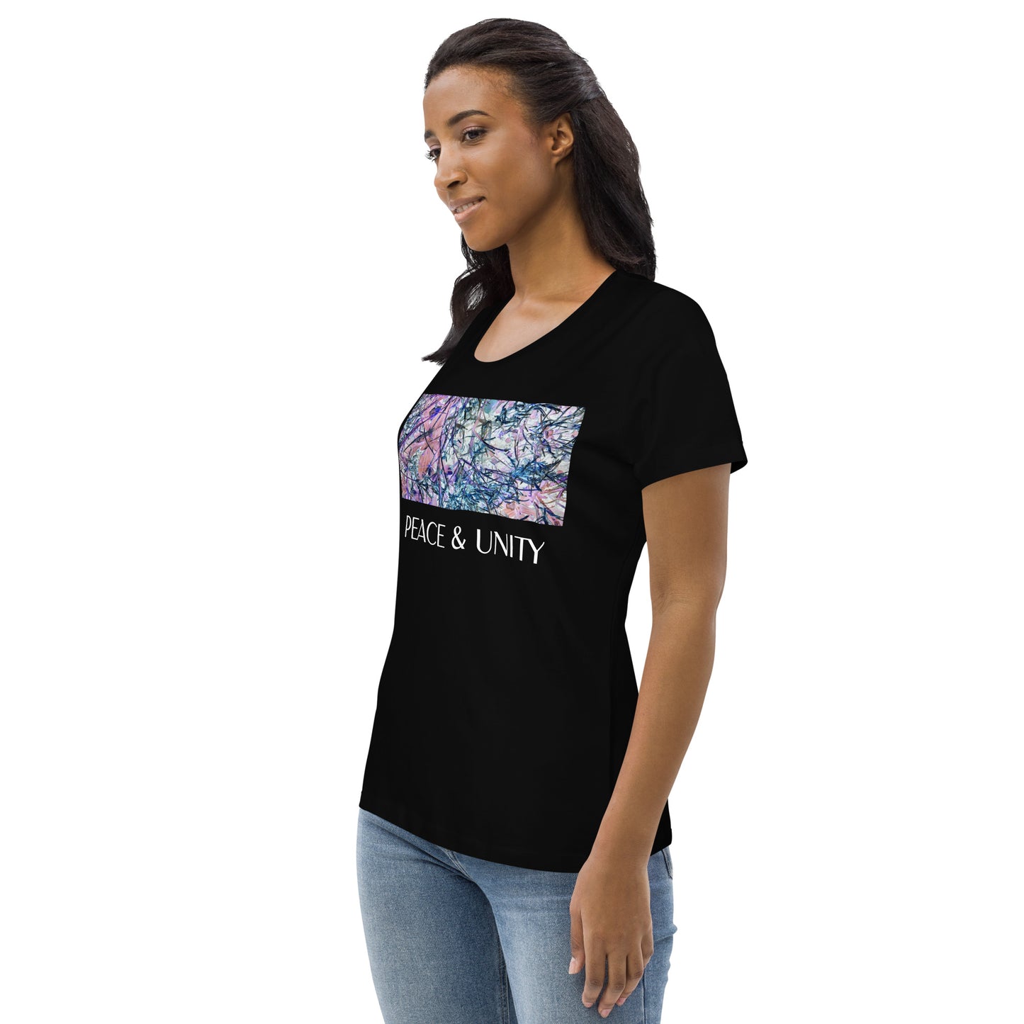 Peace & Unity Women's fitted eco tee