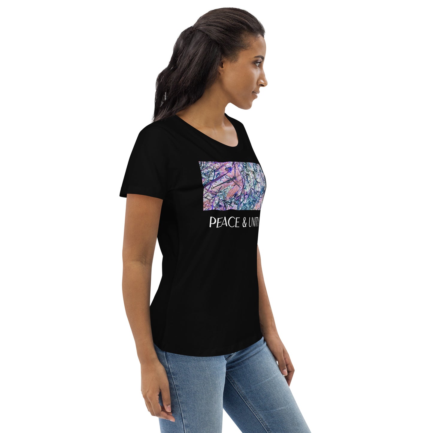 Peace & Unity Women's fitted eco tee