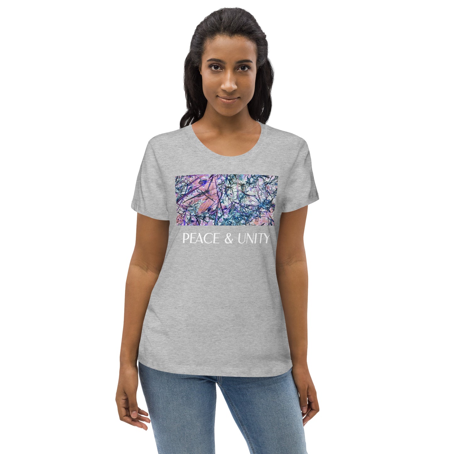 Peace & Unity Women's fitted eco tee