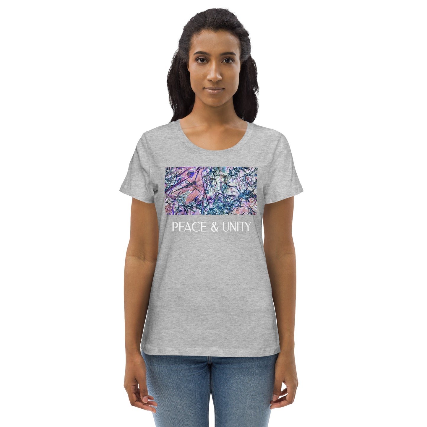 Peace & Unity Women's fitted eco tee