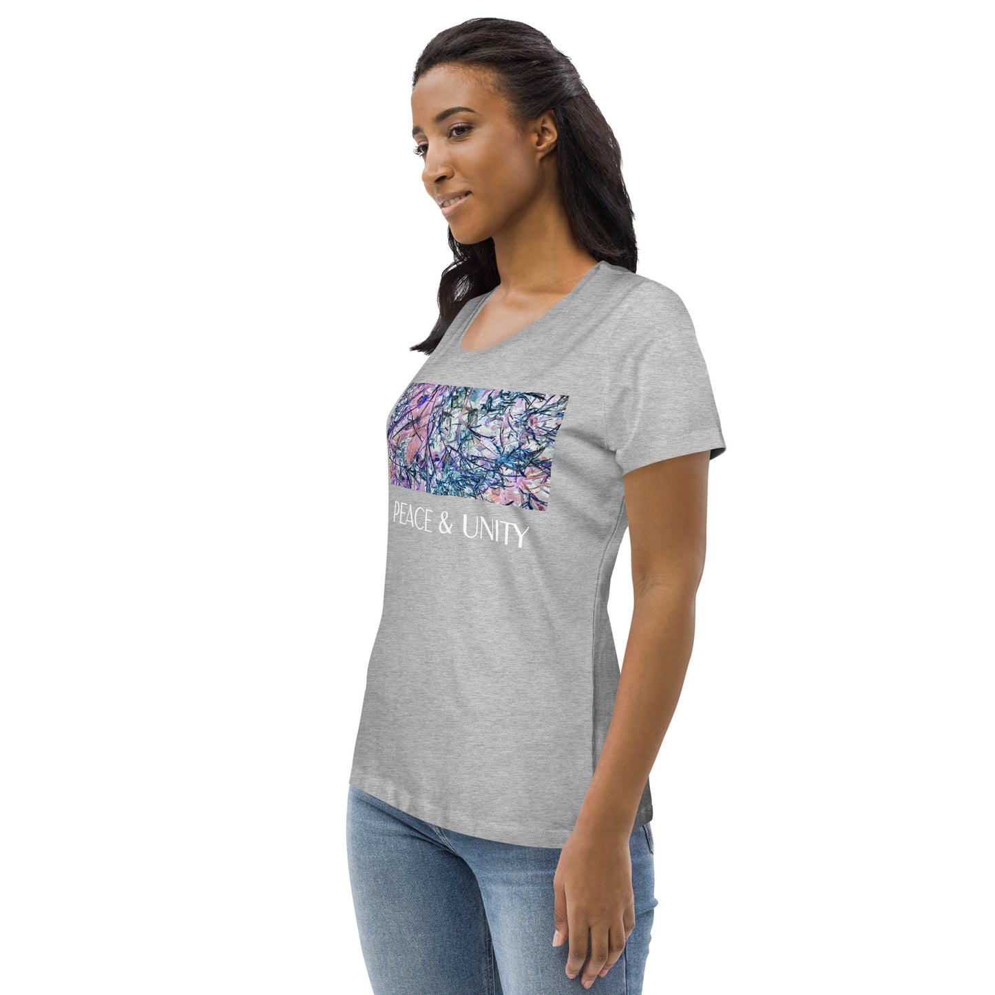 Peace & Unity Women's fitted eco tee