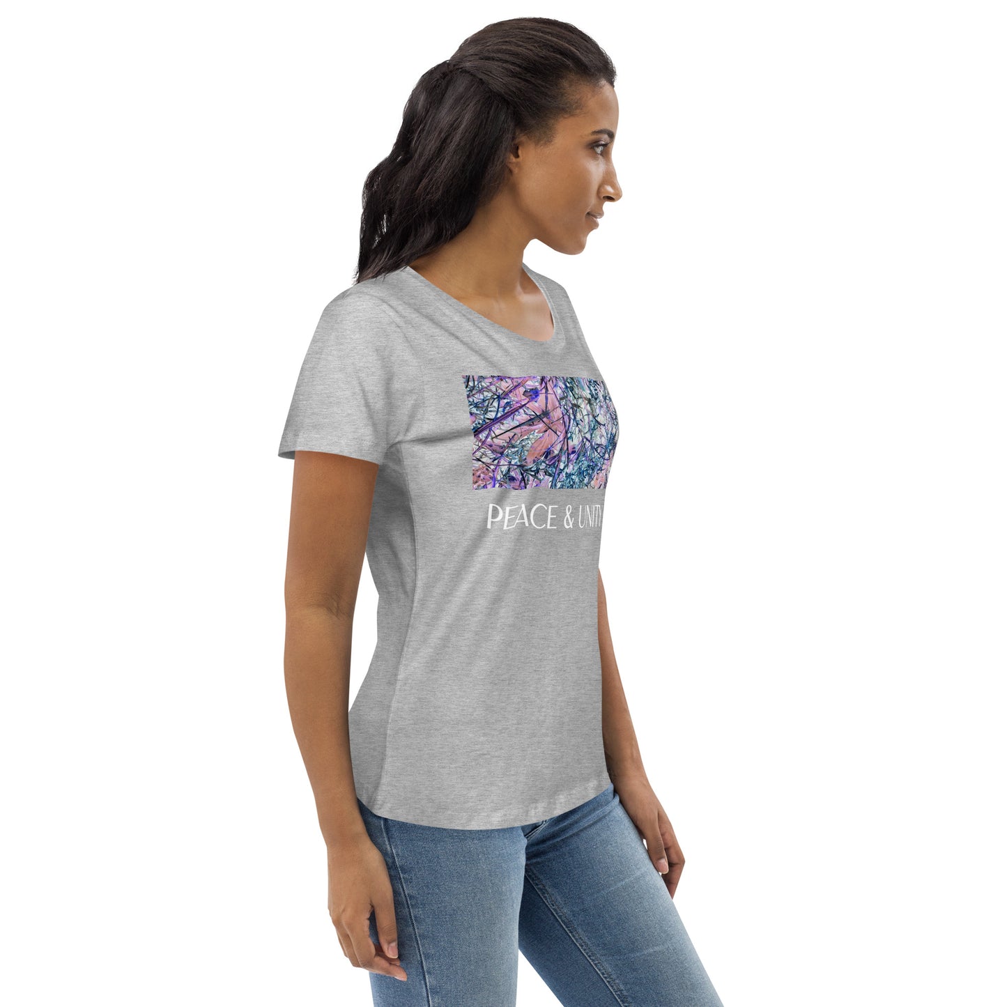 Peace & Unity Women's fitted eco tee