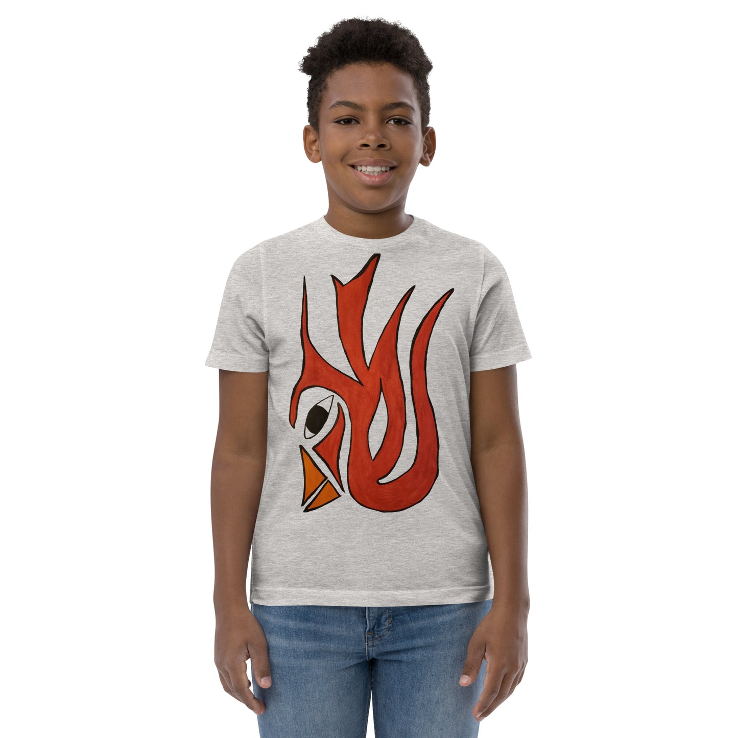 Tribal Bird red Youth jersey t-shirt