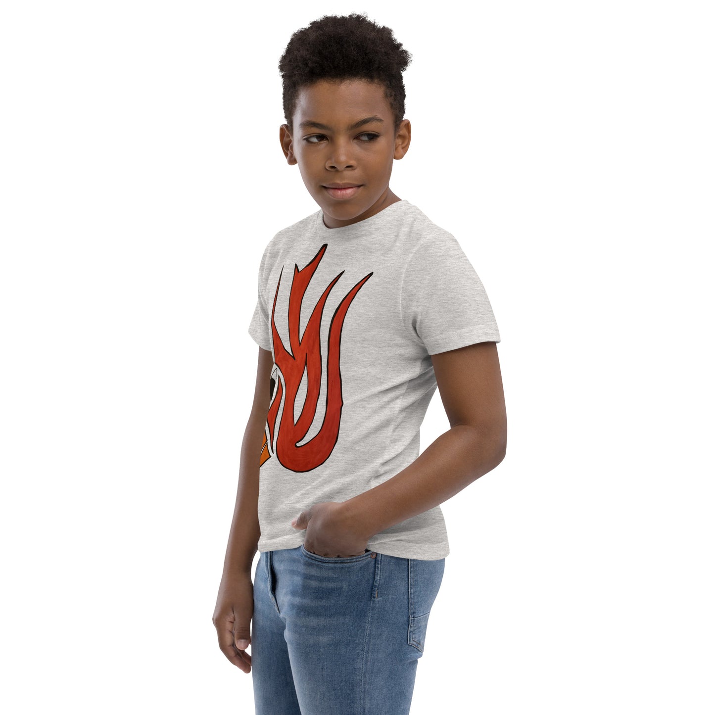 Tribal Bird red Youth jersey t-shirt