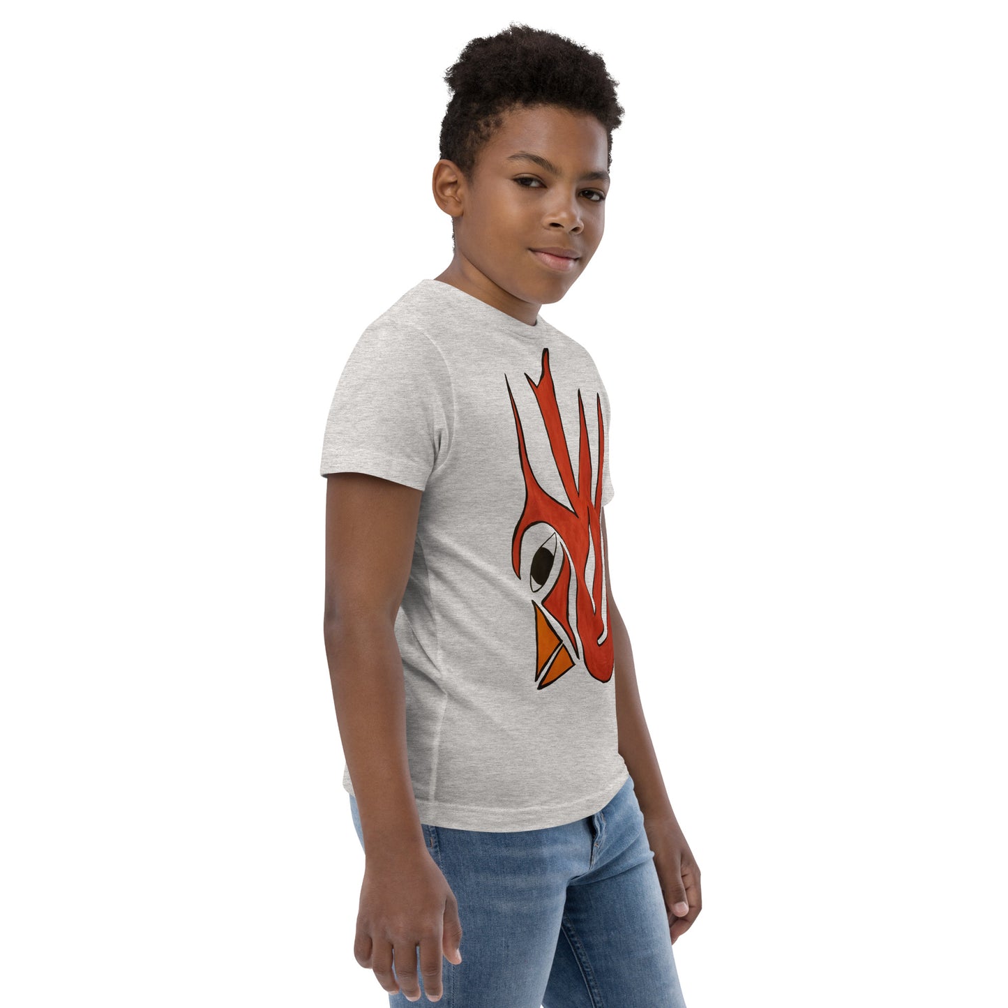 Tribal Bird red Youth jersey t-shirt