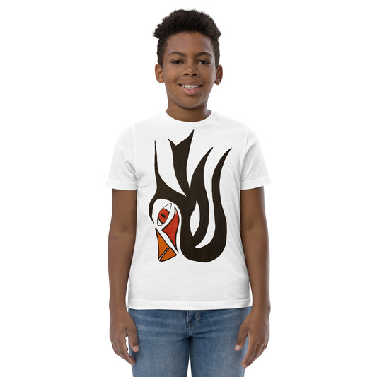 Tribal Bird black Youth jersey t-shirt