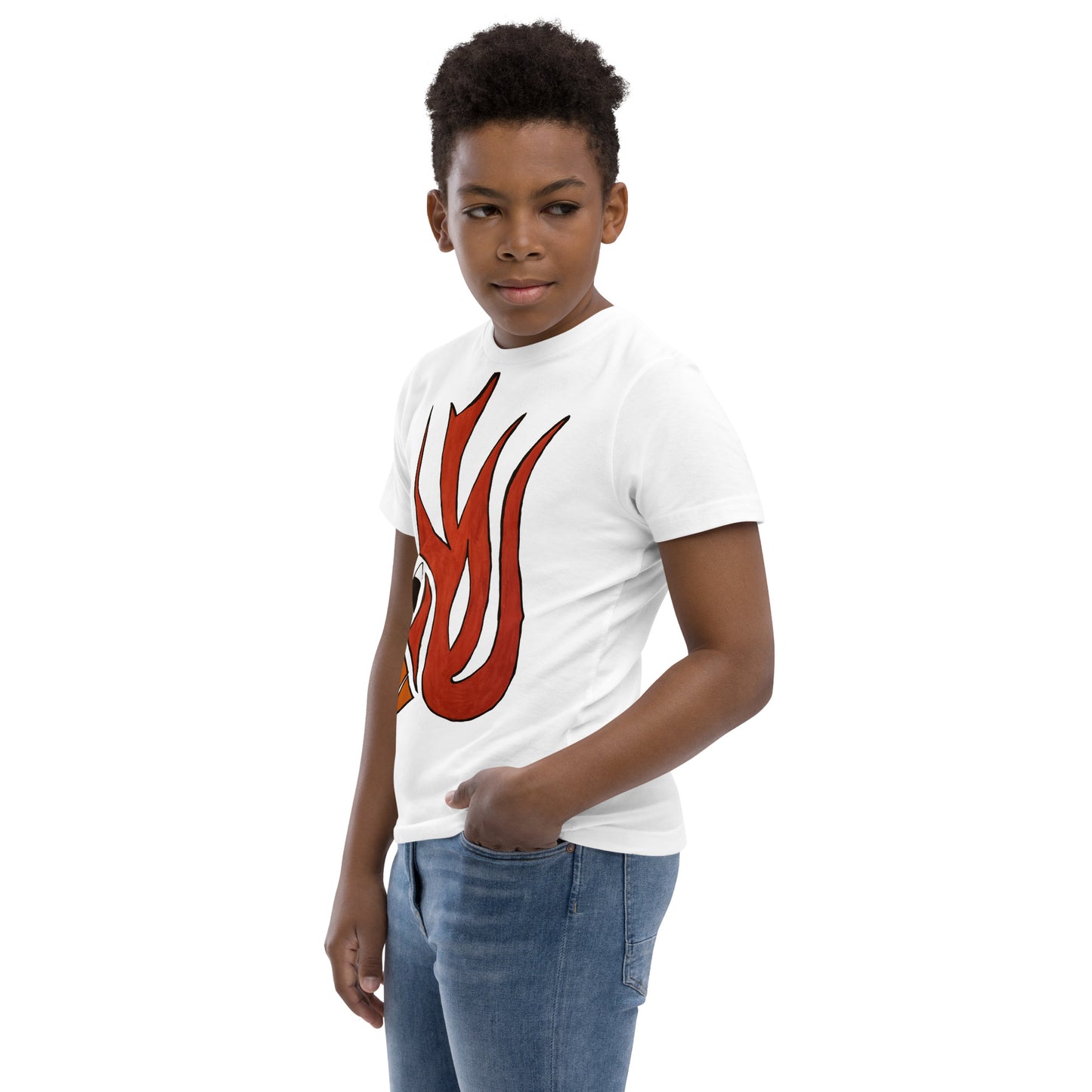 Tribal Bird red Youth jersey t-shirt