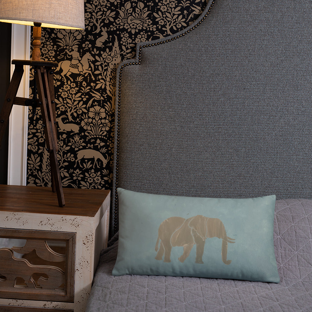 Blue Elephant Basic Pillow