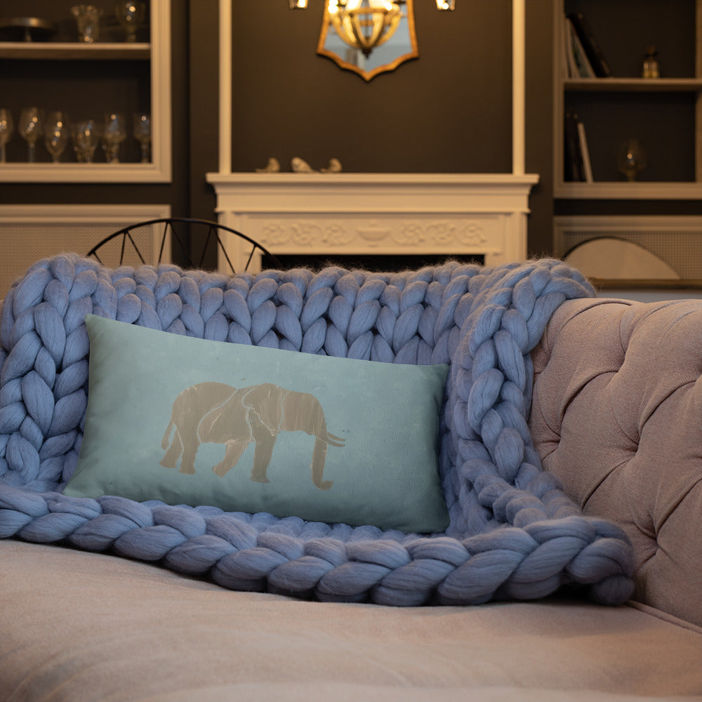 Blue Elephant Basic Pillow