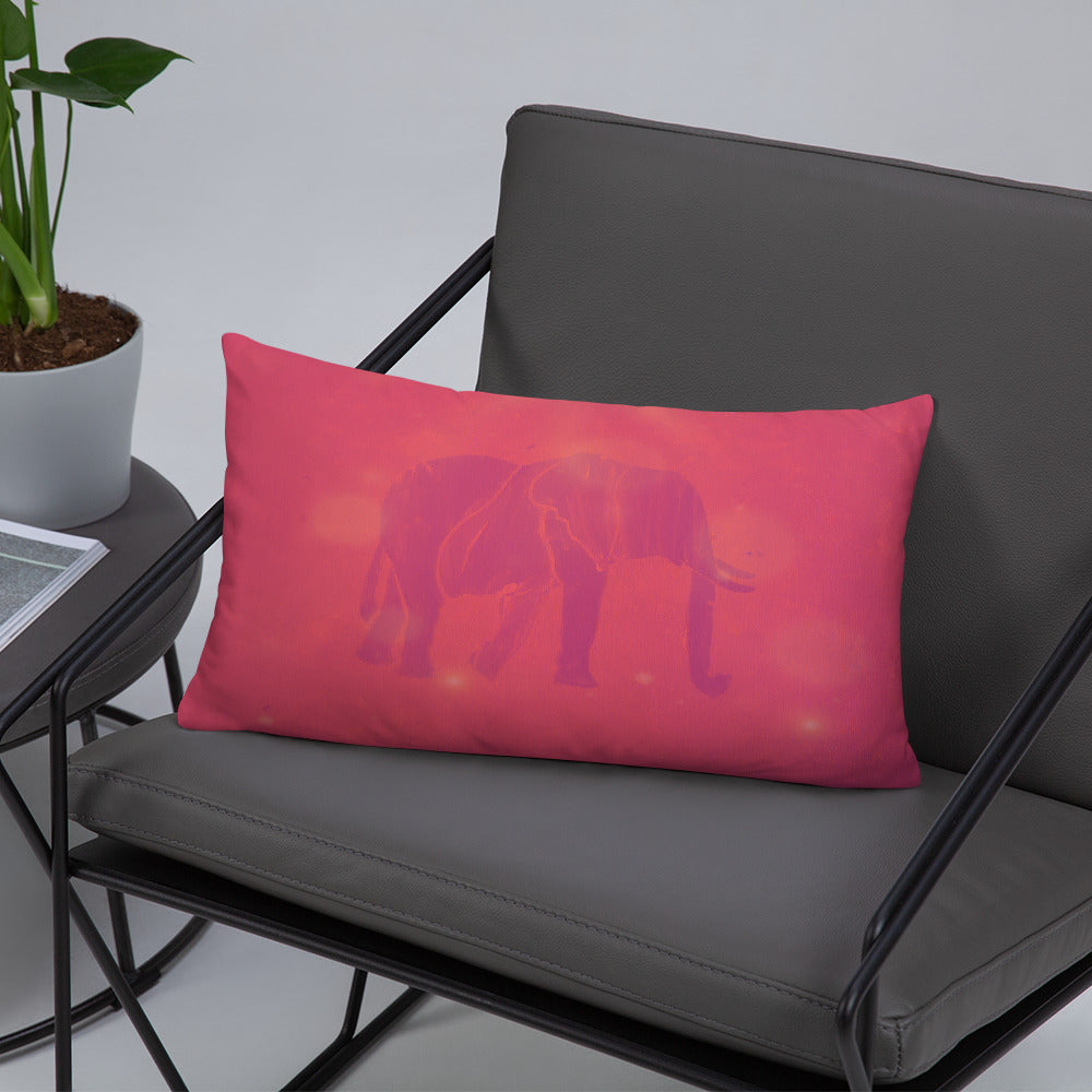 Pink Elephant Basic Pillow